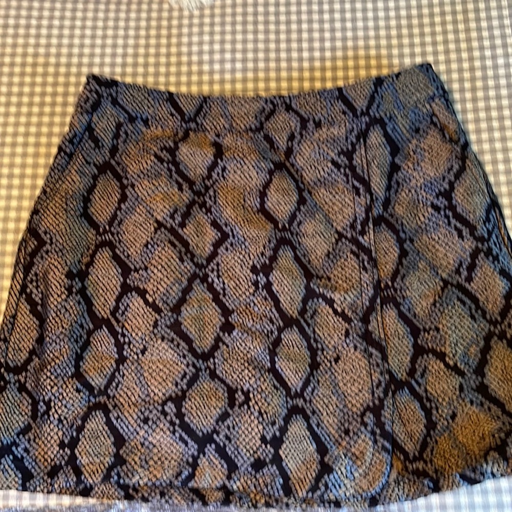 Express snake skin print skirt
